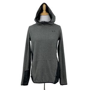Under Armour Coldgear Sweatshirt Womens XS Grey Fleece Infrared Popover Hoodie